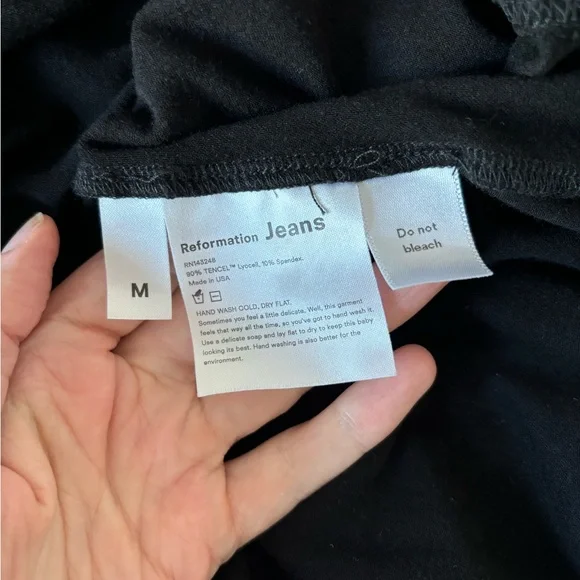 Reformation Mary Midi Dress, Black, Medium - Picture 14 of 15